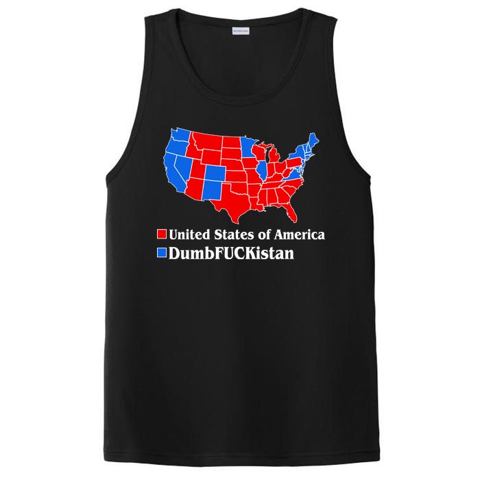 DumbFUCKistan Vs. United States of America Election Map Republicans PosiCharge Competitor Tank