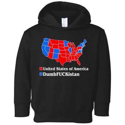 DumbFUCKistan Vs. United States of America Election Map Republicans Toddler Hoodie