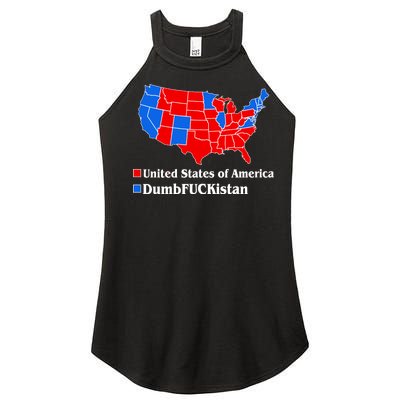 DumbFUCKistan Vs. United States of America Election Map Republicans Women’s Perfect Tri Rocker Tank