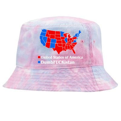 DumbFUCKistan Vs. United States of America Election Map Republicans Tie-Dyed Bucket Hat