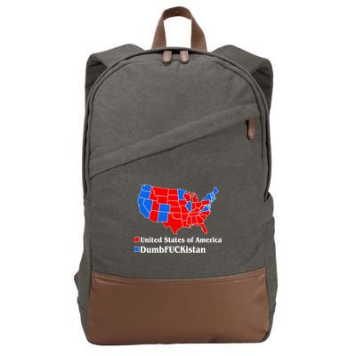 DumbFUCKistan Vs. United States of America Election Map Republicans Cotton Canvas Backpack
