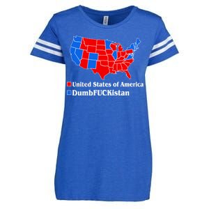 DumbFUCKistan Vs. United States of America Election Map Republicans Enza Ladies Jersey Football T-Shirt