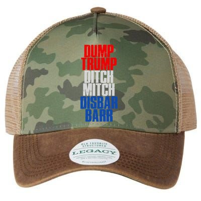 Dump Trump Ditch Mitch Disbar Barr Legacy Tie Dye Trucker Hat