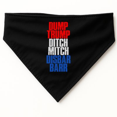 Dump Trump Ditch Mitch Disbar Barr USA-Made Doggie Bandana