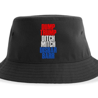 Dump Trump Ditch Mitch Disbar Barr Sustainable Bucket Hat