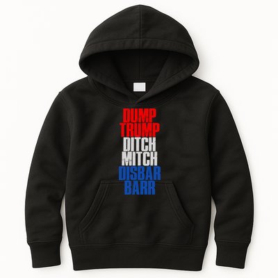 Dump Trump Ditch Mitch Disbar Barr Kids Hoodie