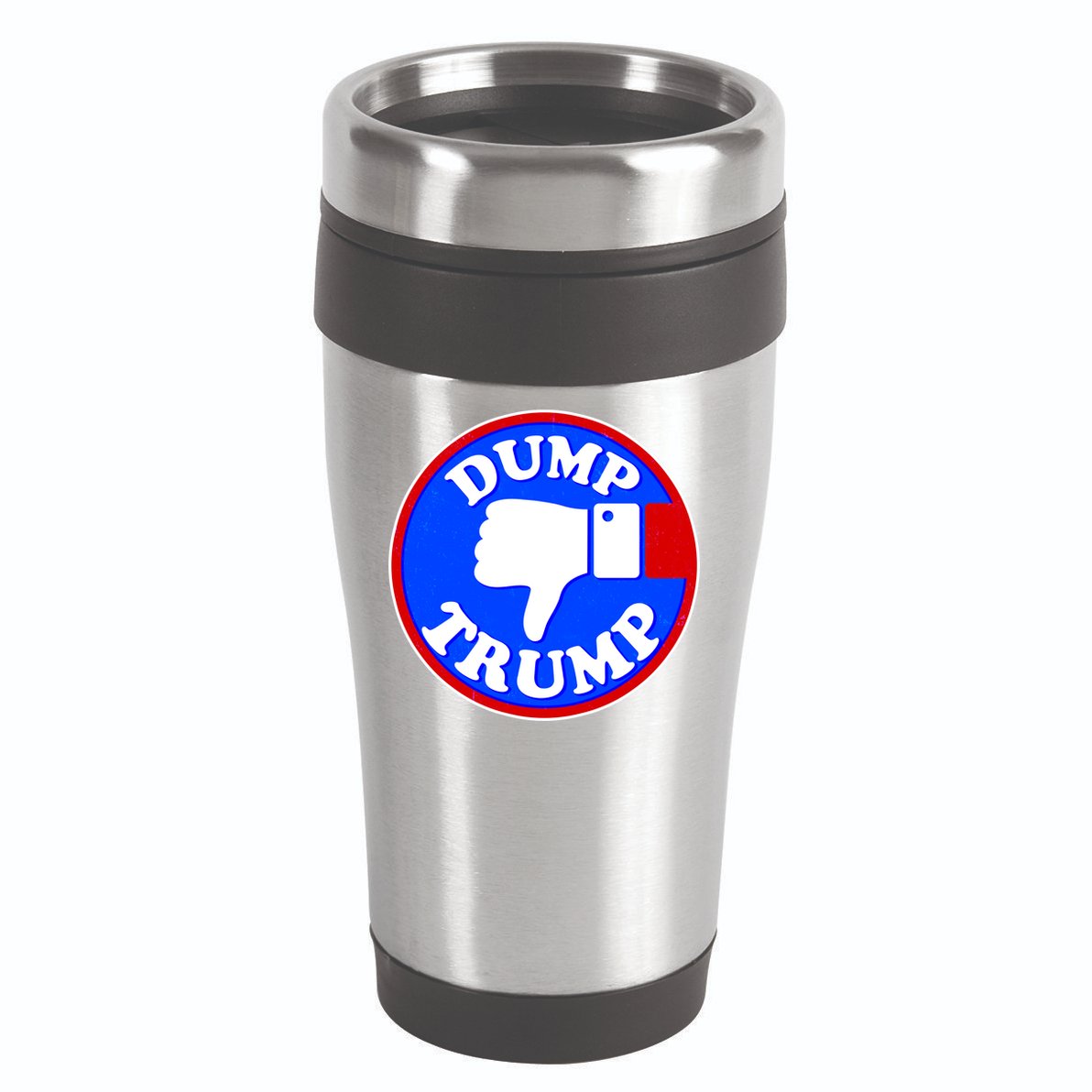 Dump Trump Emblem 16oz Travel Tumbler