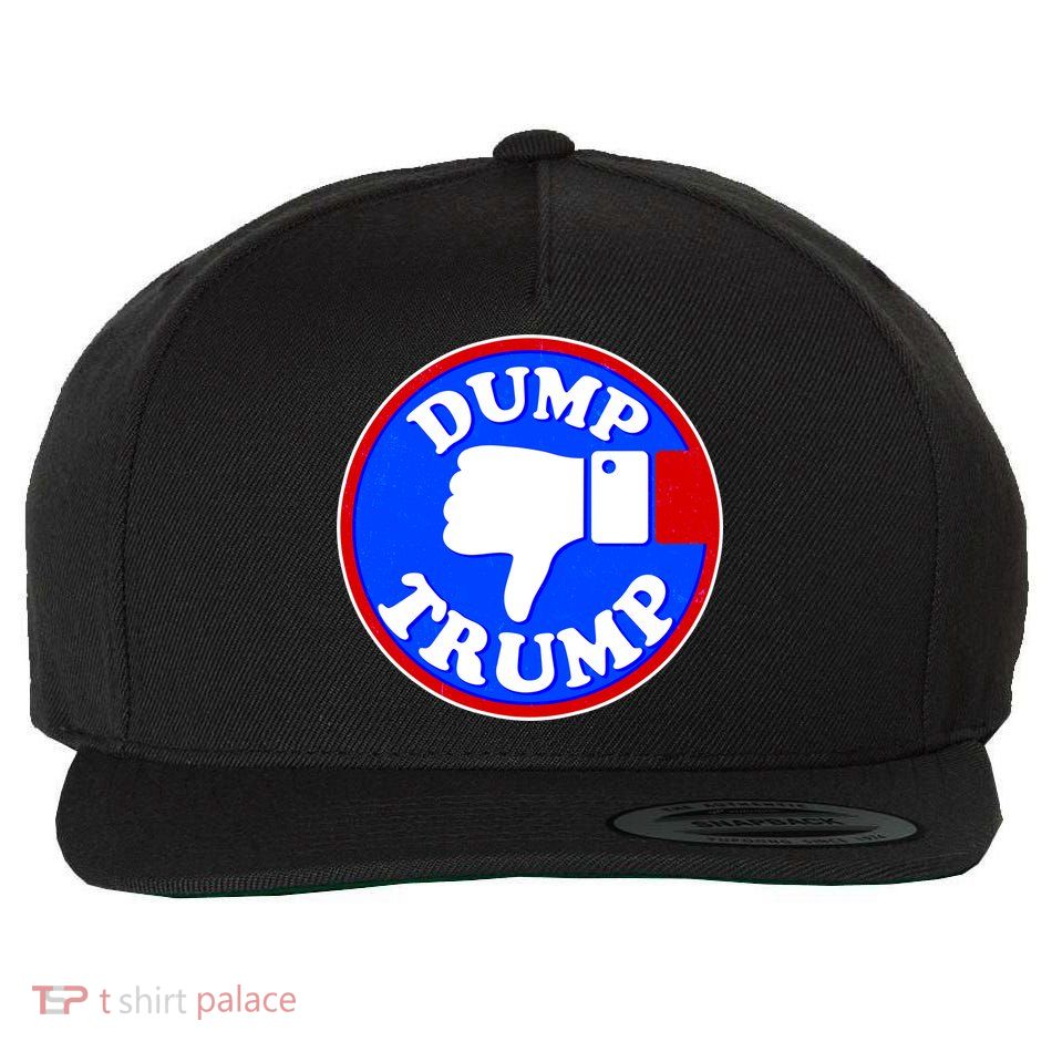 Dump Trump Emblem Wool Snapback Cap