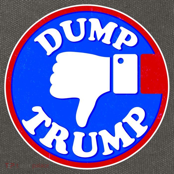 Dump Trump Emblem Cotton Canvas Backpack