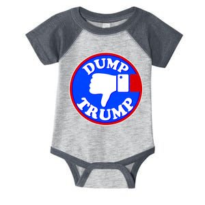 Dump Trump Emblem Infant Baby Jersey Bodysuit