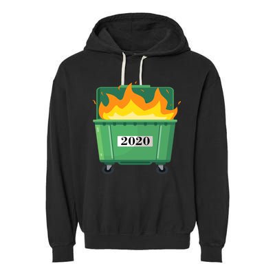 Dumpster Fire 2020 Sucks Worst Year Garment-Dyed Fleece Hoodie