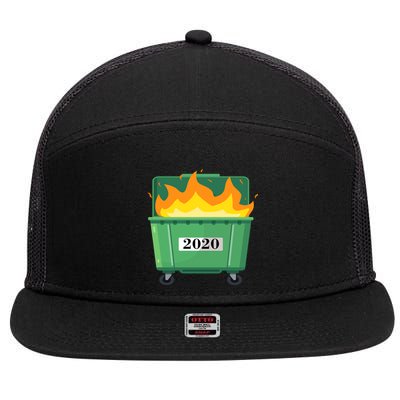 Dumpster Fire 2020 Sucks Worst Year 7 Panel Mesh Trucker Snapback Hat