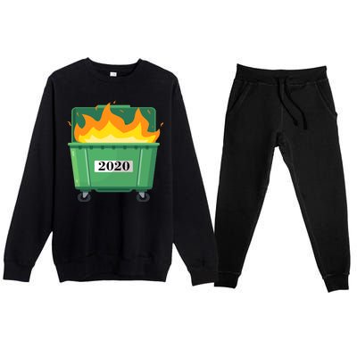 Dumpster Fire 2020 Sucks Worst Year Premium Crewneck Sweatsuit Set