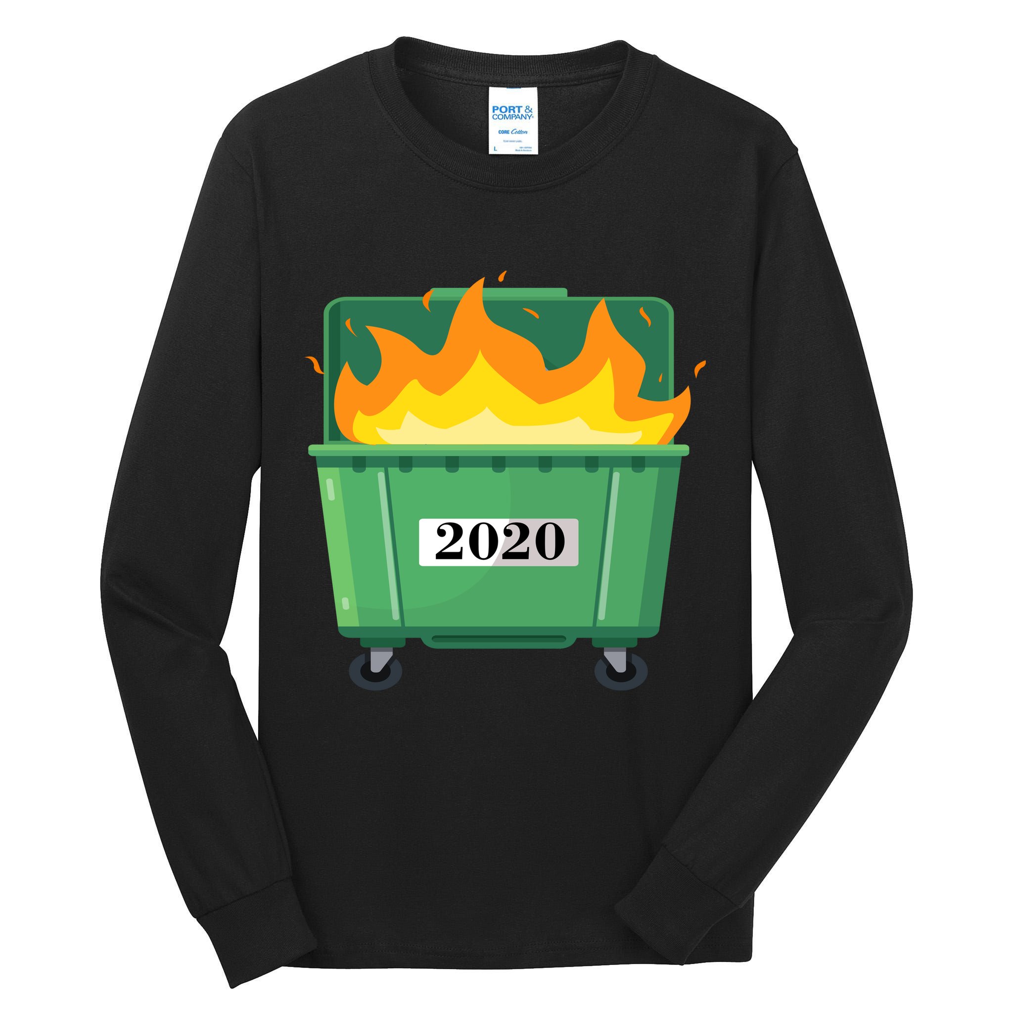 Dumpster Fire 2020 Sucks Worst Year Tall Long Sleeve T-Shirt