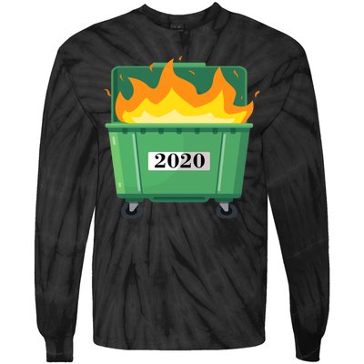 Dumpster Fire 2020 Sucks Worst Year Tie-Dye Long Sleeve Shirt