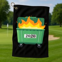 Dumpster Fire 2020 Sucks Worst Year Golf Towel