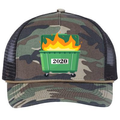 Dumpster Fire 2020 Sucks Worst Year Retro Rope Trucker Hat Cap