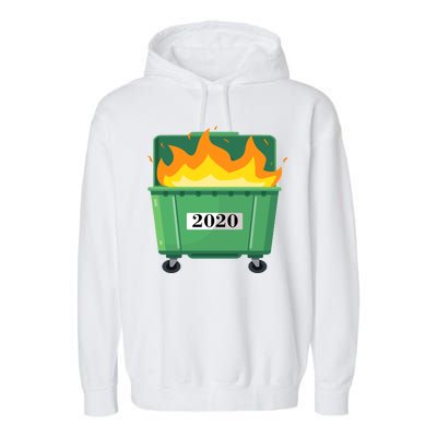 Dumpster Fire 2020 Sucks Worst Year Garment-Dyed Fleece Hoodie