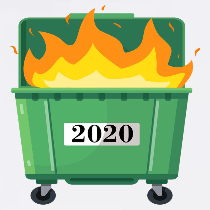 Dumpster Fire 2020 Sucks Worst Year Garment-Dyed Sweatshirt