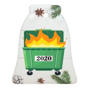 Dumpster Fire 2020 Sucks Worst Year Ceramic Bell Ornament