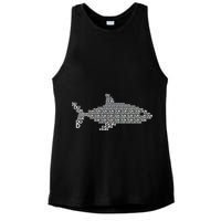 Dun Dun Dun Shark Logo Ladies PosiCharge Tri-Blend Wicking Tank