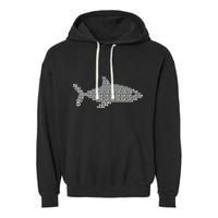 Dun Dun Dun Shark Logo Garment-Dyed Fleece Hoodie