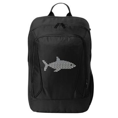 Dun Dun Dun Shark Logo City Backpack