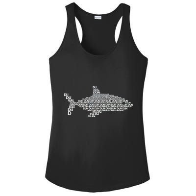 Dun Dun Dun Shark Logo Ladies PosiCharge Competitor Racerback Tank