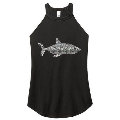 Dun Dun Dun Shark Logo Women's Perfect Tri Rocker Tank