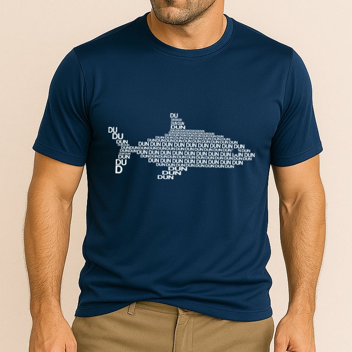Dun Dun Dun Shark Logo Cooling Performance Crew T-Shirt