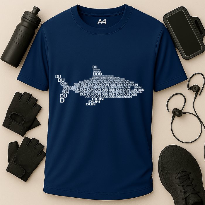 Dun Dun Dun Shark Logo Cooling Performance Crew T-Shirt