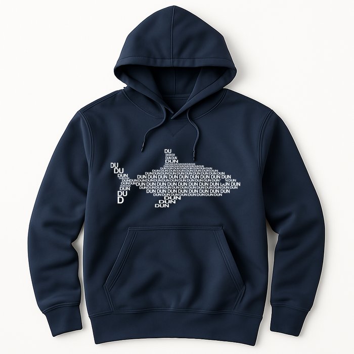 Dun Dun Dun Shark Logo Hoodie