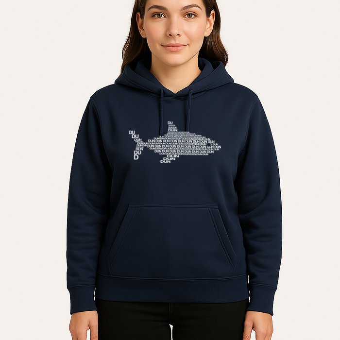 Dun Dun Dun Shark Logo Hoodie