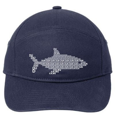 Dun Dun Dun Shark Logo 7-Panel Snapback Hat