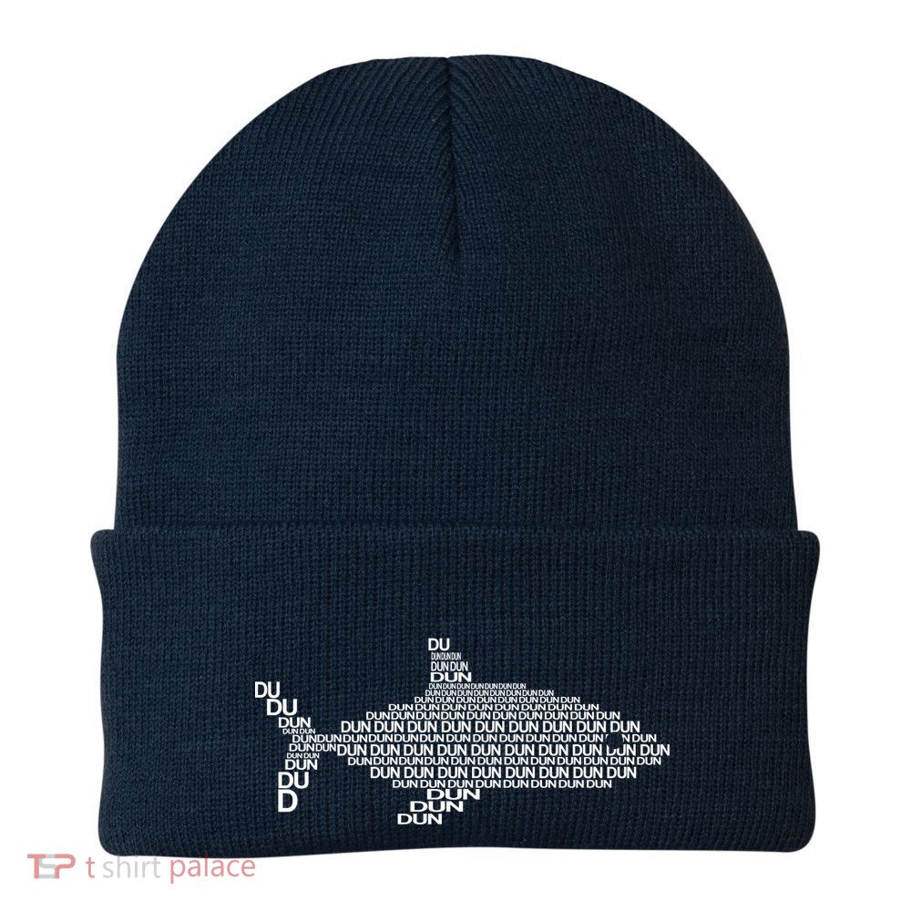 Dun Dun Dun Shark Logo Beanie