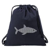 Dun Dun Dun Shark Logo Drawstring Bag