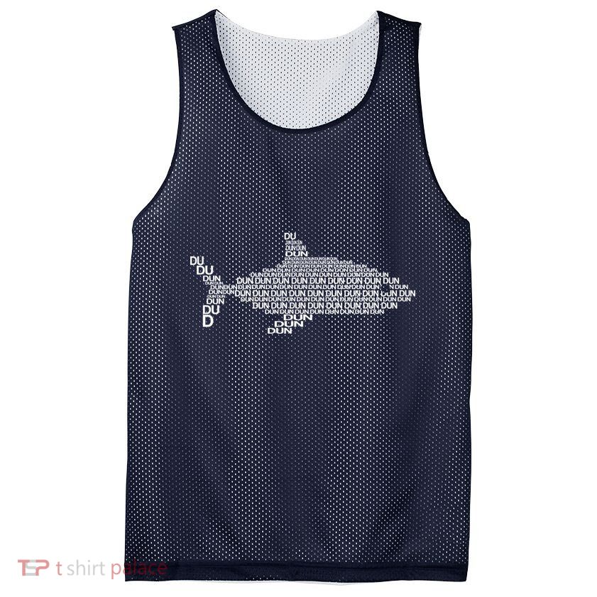 Dun Dun Dun Shark Logo Mesh Reversible Basketball Jersey Tank