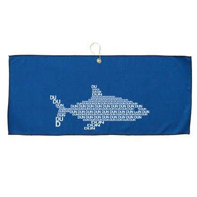 Dun Dun Dun Shark Logo Large Microfiber Waffle Golf Towel