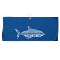 Dun Dun Dun Shark Logo Large Microfiber Waffle Golf Towel