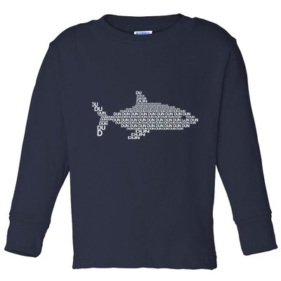 Dun Dun Dun Shark Logo Toddler Long Sleeve Shirt