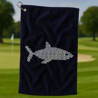 Dun Dun Dun Shark Logo Golf Towel