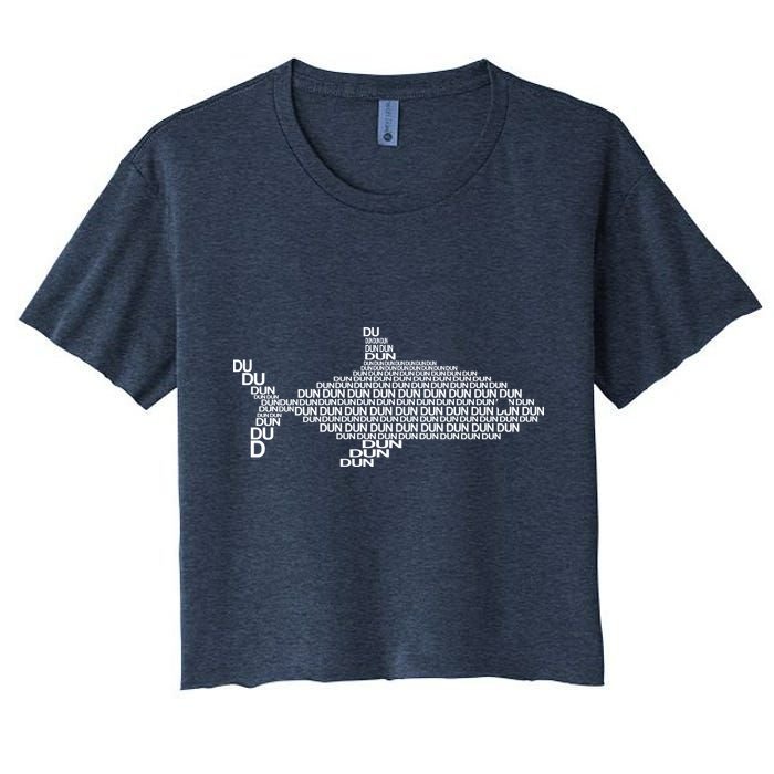 Dun Dun Dun Shark Logo Crop Top