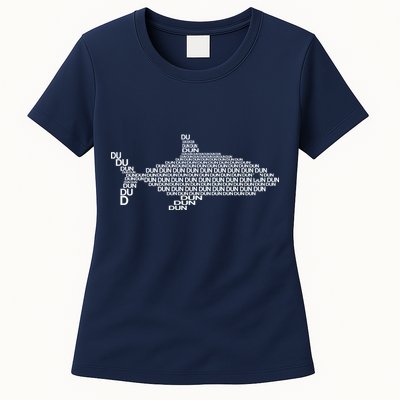 Dun Dun Dun Shark Logo Womens T-Shirt