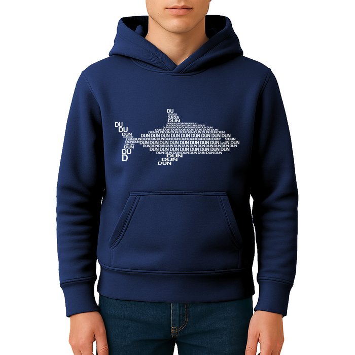 Dun Dun Dun Shark Logo Kids Hoodie