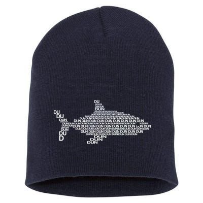 Dun Dun Dun Shark Logo Short Acrylic Beanie