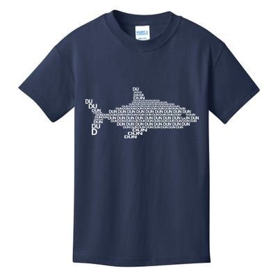 Dun Dun Dun Shark Logo Kids T-Shirt