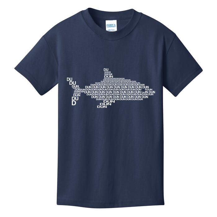 Dun Dun Dun Shark Logo Kids T-Shirt