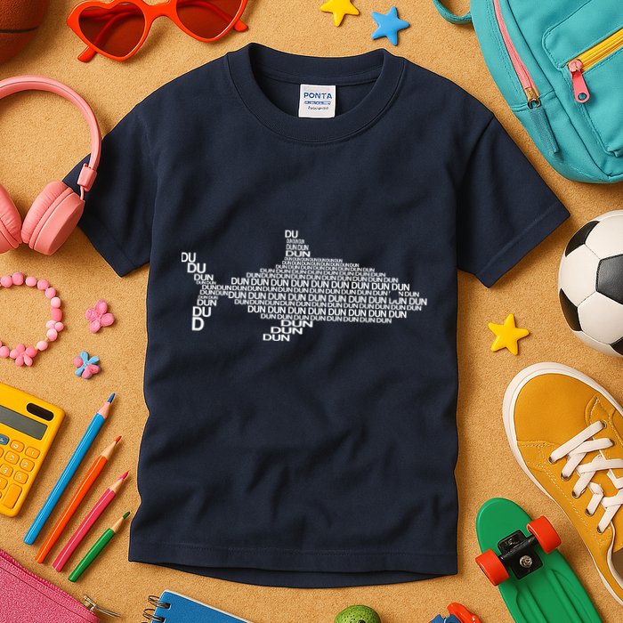 Dun Dun Dun Shark Logo Kids T-Shirt