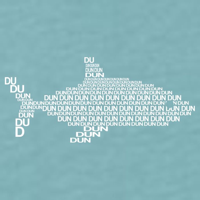 Dun Dun Dun Shark Logo Sueded Cloud Jersey T-Shirt