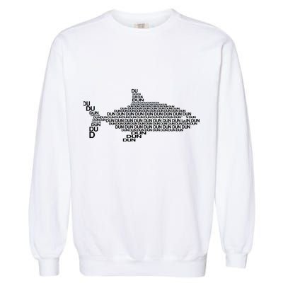 Dun Dun Dun Shark Logo Garment-Dyed Sweatshirt